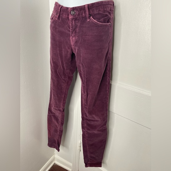Mother A Little Bit Country Corduroy Plum Skinny Pants - Picture 2 of 7